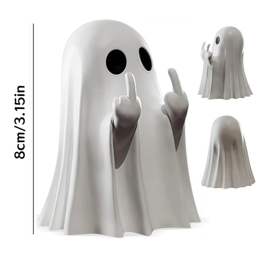 Middle Finger Cute Ghost Statue, Ghosts Small Scary Ghost Figurines, Halloween Home Decorations, Coffee Table Centerpieces Shelf Mmall USA
