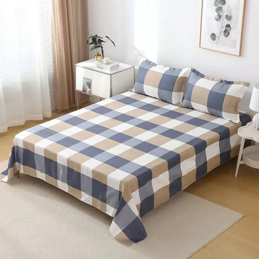 Bohemian Bed Sheet Set - 400TC Mediterranean-Style Cotton with Fade-Resistant Dye for Dorm Essentials