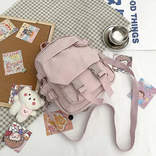 Korean Nylon Oxford Fabric Versatile Literature Backpack Mmall USA