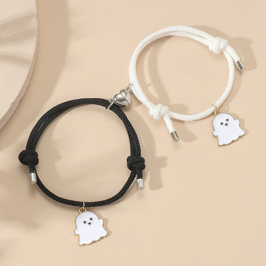 Halloween Pumpkin Bat Demon Magnetic Bracelet Set