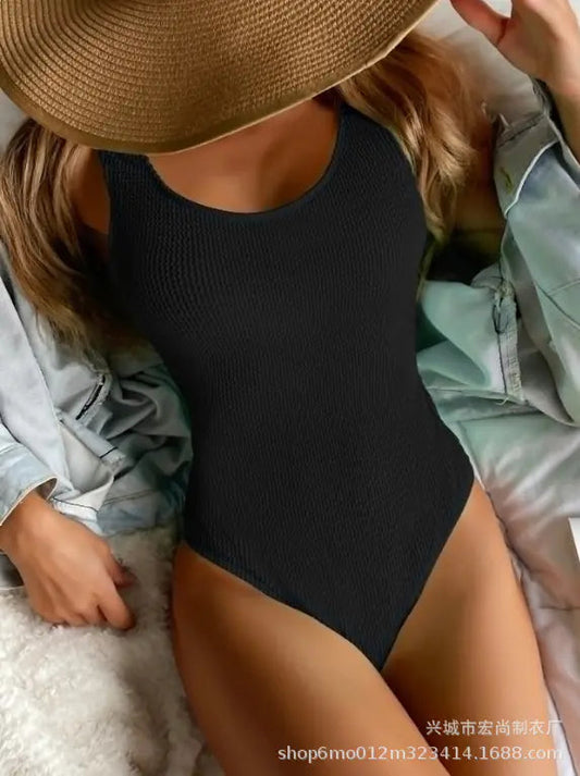Green Backless One-Piece Swimsuit for Women Mmall USA