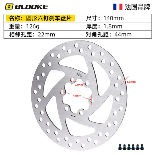 BLOOKE Mountain Bike Disc Brake Rotors (120-203mm) Mmall USA