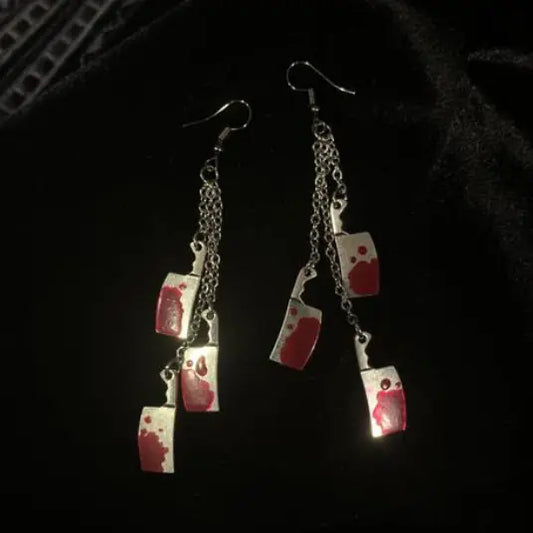 Halloween Horror Chopper Earrings in Alternative Style