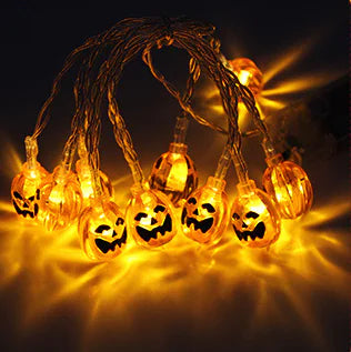 LED Pumpkin String Lights for Halloween Decor