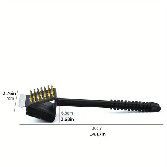 3-in-1 Stainless Steel Barbecue Rack Cleaning Brush Mmall USA