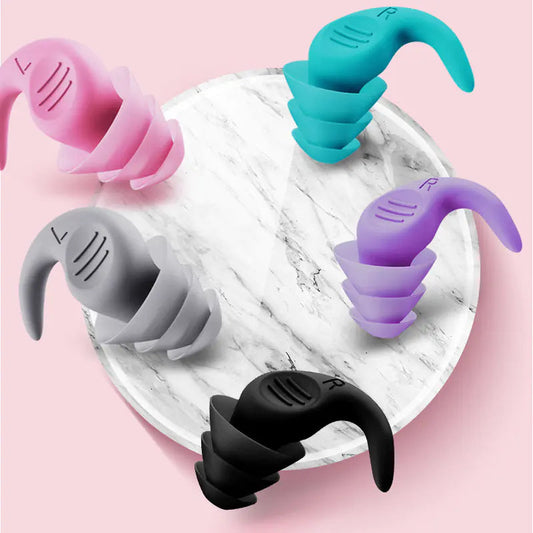 Silicone Soundproof Earplugs for Swimming and Sleeping Mmall USA