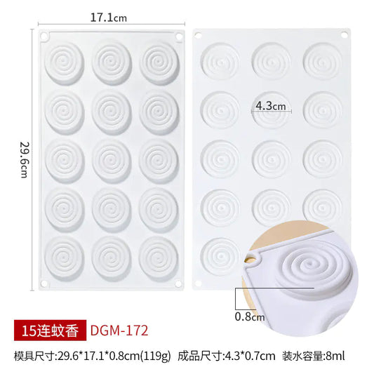 Sixin 2-Cavity French Mousse Cake Silicone Mold Mmall USA