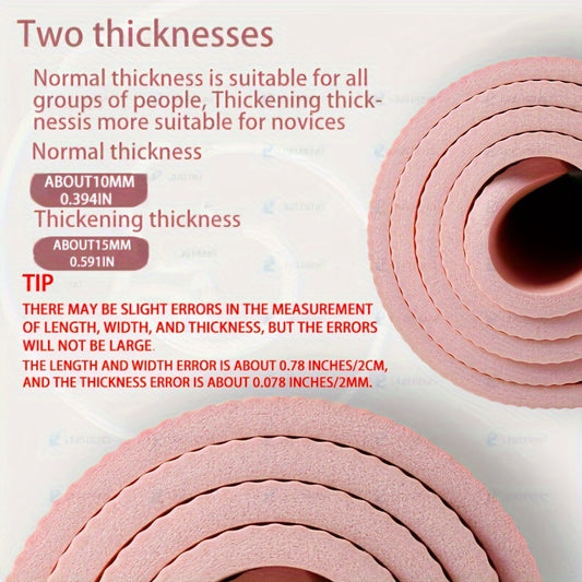 Thickened Non-slip Yoga Mat, High-density Sports Fitness Mat For Yoga, Pilates, Gymnastics