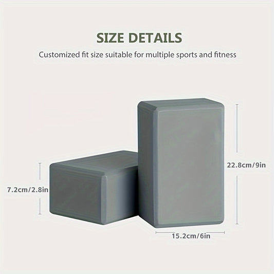 EVA yoga brick 3-pack, 2 yoga bricks, stretching strap, yoga Pilates fitness exercise auxiliary tool set