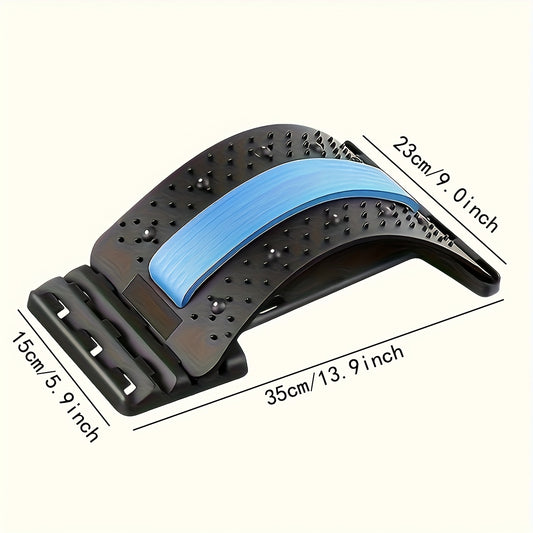 Back Stretching Device for Yoga, Pilates & Exercise: 4 Adjustable Settings, Multi-Level Support, Relieves Back Fatigue