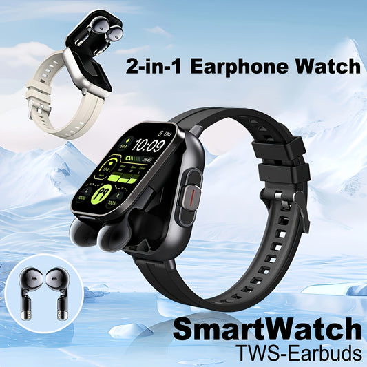 Smart Watch Pro - High-Tech Double Explicit Display, Electronic Movement, Rechargeable Lithium Battery, Water-Resistant PC Case, Silicone and Stainless Steel Band, Wireless Connectivity for Fitness Tracking and Notifications