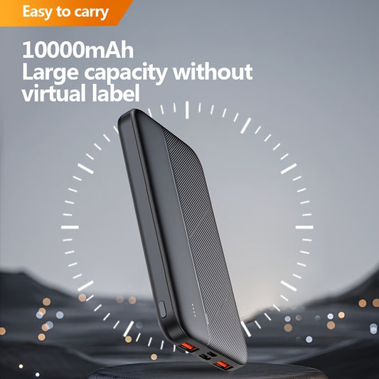 Fast Charging Power Bank, 10000mAh High-Capacity External Battery, Portable Backup Charger, Mobile Energy Source For iPhone, For Android Phones & Other For Smart Devices