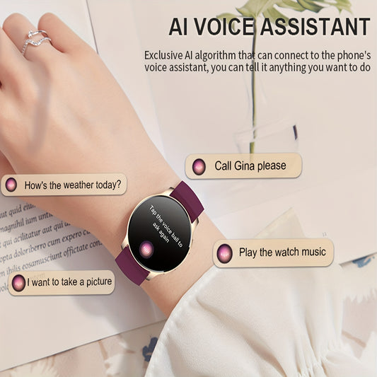 Luxury Smart Watch - Hands-Free Calling, Advanced Smartwatch, Voice Assistant, Real-Time Notifications, Message Reminders, Accurate Step Tracking, Comprehensive Fitness Monitoring - Compatible with iPhone and Android Devices