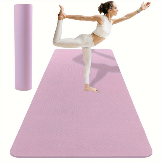 Thick Yoga Mat 78 "x 39" X 1/3 " - Non-Slip Exercise Mat With Elegant Patterns, Perfect For Home Workouts, Yoga & Pilates - Includes Black Elastic Carry Strap For Easy Transport, Ideal For Men And Women