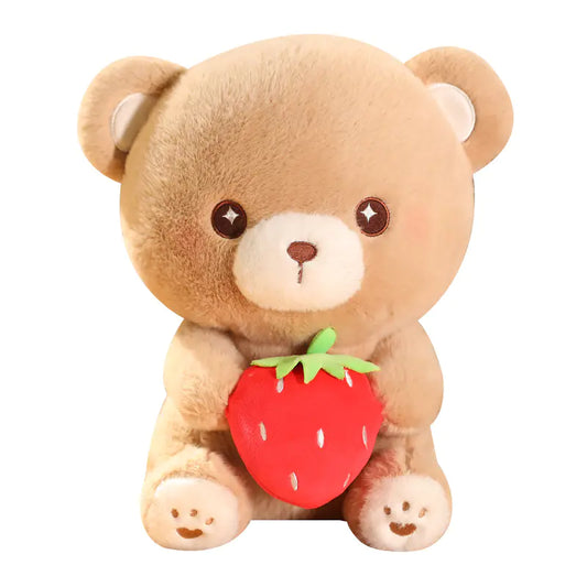 Strawberry Bear Plush Toy Pillow for Kids' Gifts