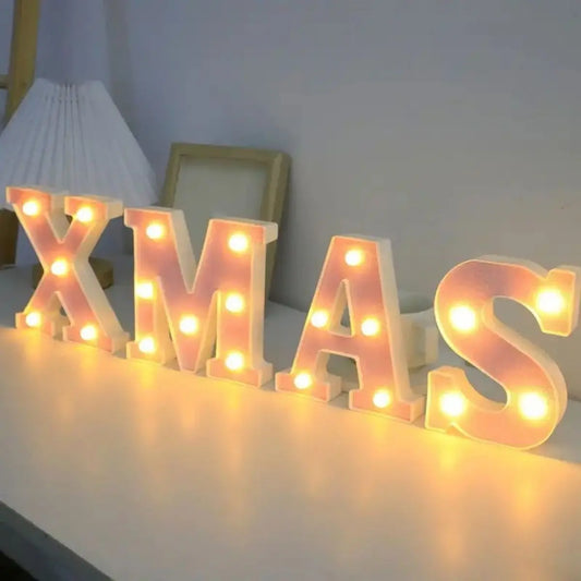 Customizable LED Letter Lights – Battery-Powered, Versatile for Parties, Home & Festive Decor