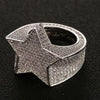 Men's Hip Hop Star Pentagram Ring