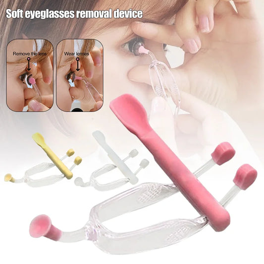Contact Lenses Inserter Lens Soft Silica Tweezers Contact Lenses Applicator Contact lens Suction Stick Wearing Aids Beauty Tools