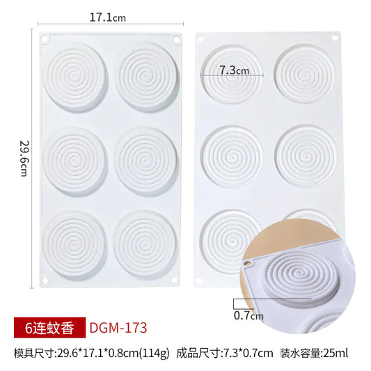 Sixin 2-Cavity French Mousse Cake Silicone Mold