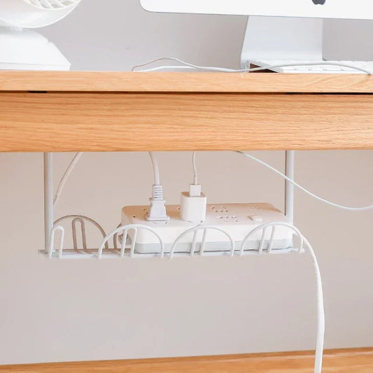 Home Office Desk Under Table Storage Rack Shelf, Socket Holder Hanging Rack, Cable Rack, Line Finishing Wire Organizer