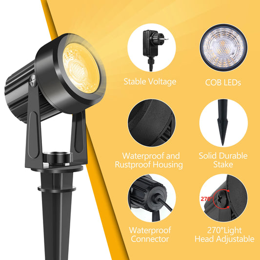 2/4/6/8/10 Lights Low Voltage Landscape Lighting 12V/27V Outdoor Lamp Garden Decoration Outdoor Lighting 800LM Landscape Light