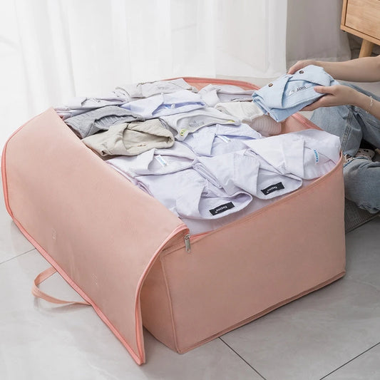 Large Capacity Clothes Storage Bag Waterproof Cabinet Wardrobe Organizer Quilt Pillow Blanket Organizer Dustproof Bedding Storag