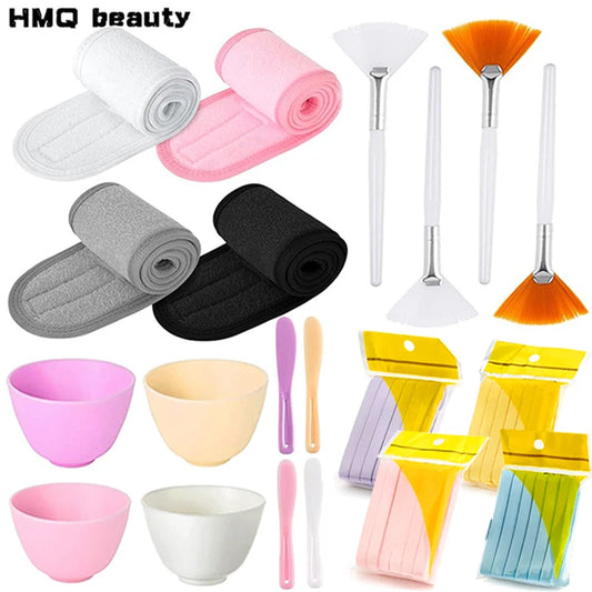 Facial Brush Mask Bowl Spoon Set Mask Brushes DIY Beauty Tools Cream Mud Film Adjusting Mixing Tool Skin Care Makeup Supplies
