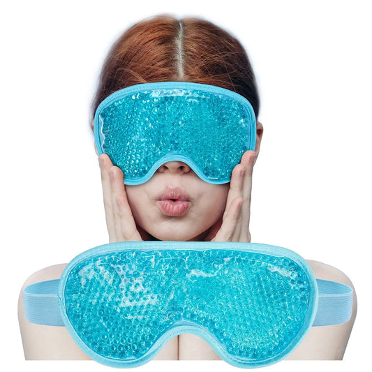Dual Use Hot Cooling Eye Mask Reusable Cold Compress Ice Pack Sleeping Eye Cooling Pads Gel Eye Mask for Puffy Eyes Beauty Tools