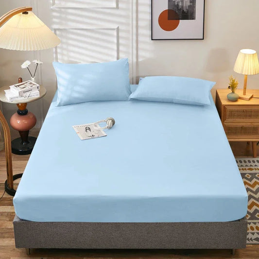 90/120/150/180cm Fitted Sheet with Elastic Bands Non Slip Adjustable Mattress Covers for Single Double King Queen Bed