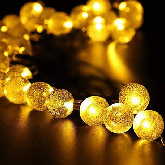 Festoon LED Fairy Crystal Ball Star String Lights Wedding Party Garden Christmas Room Decoration Outdoor Camping Garland Lamp