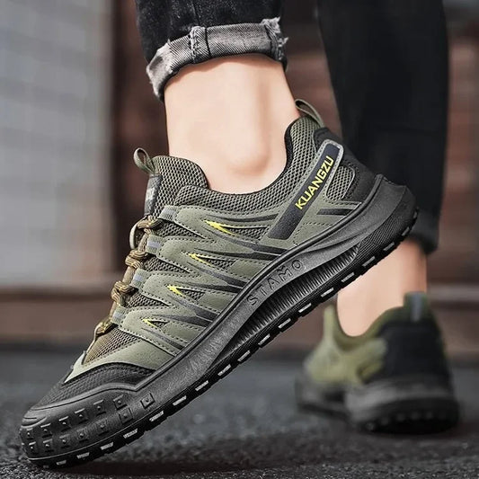 Men's Summer Thick Bottom Breathable Wear-Resistant Sports Shoes Outdoor Mountain Climbing Construction Site Casual Fashionable