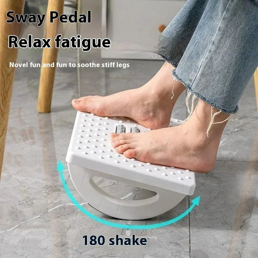 Office foot pedals, placed under the desk, can swing 180 degrees to activate the feet and relieve leg stiffness