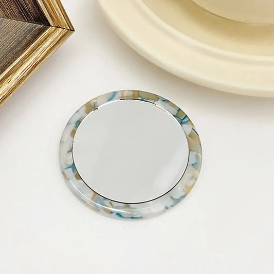 Travel Accessories Simple Acetate Makeup Mirror Portable Round SPA Salon Compact Mirrors Mini Cute Cosmetic Vanity Mirror
