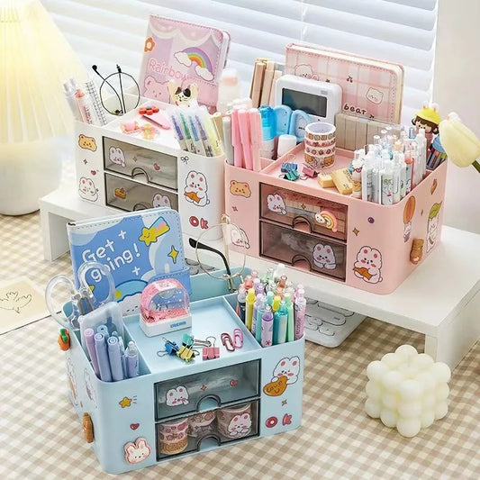 Stationery Storage Box, Student Dormitory Desktop, Ins Style Pen Holder, Drawer Style Storage Box