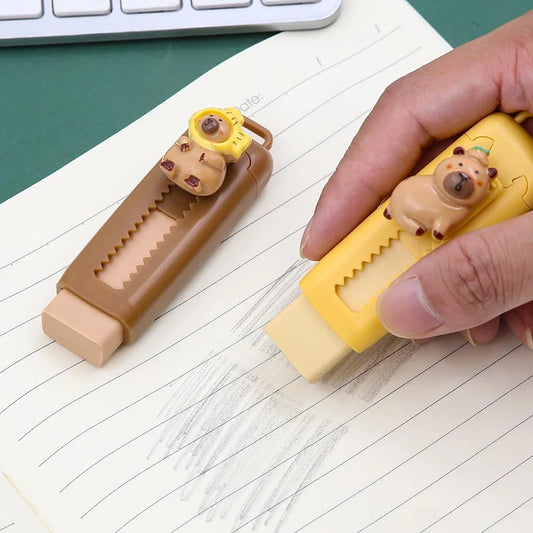 Cute Kawaii Stationery Aesthetic Stationery Office Supplies School Items Gift For Kids Eraser Cute Capybara Eraser Funny Rubber