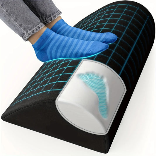 Ergonomic Foot Rest - Washable Cover, Comfortable Foam Stool for Office & Home Desk.