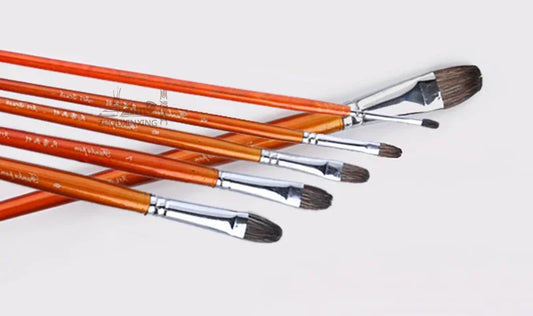 Art supplies stone irrigation hair gouache 6 pcs Artist oil painting brush sets of brush sets watercolor art supplies