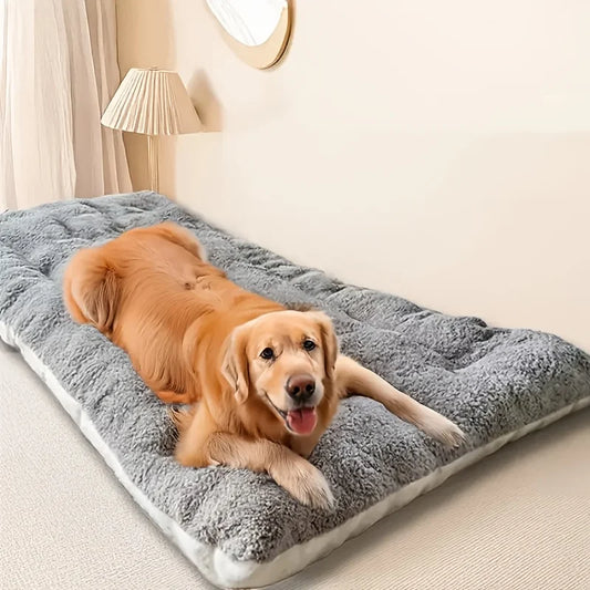 Dog Pet Beds Extra Large Plush Dog Bed Sofa Thickened Super Soft Polyester Pet Mat Dog Crate Mat Bed For Dog Beds ﻿