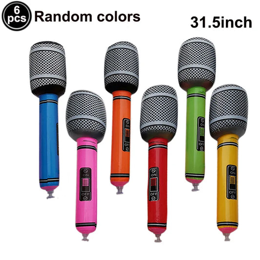 Disco Theme Party Decor Banner Photo Frame Photography Props Musical Instrument Balloon Guitar Microphone Bass Saxophone