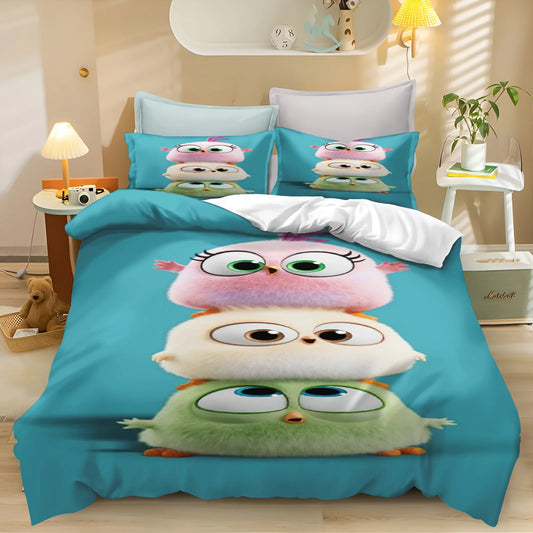 Printed Bedroom bedding set duvet cover Christmas Gifts Comforte Cartoon With pillowcase children's  suitable and adults