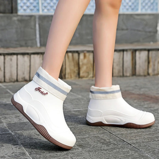 Fashion Women Rain Boots Waterproof Non-Slip Rain Shoes for Women Outdoor Thick Soled Women Boots Wear-Resistant Work Shoes New