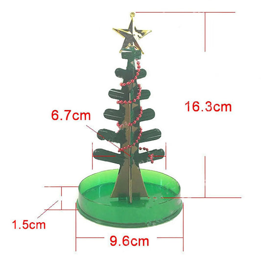 Magic Growing Christmas Tree Crystal Paper Christmas Decoration New Year Science Toy Artificial Home Decor Ornaments Wholes