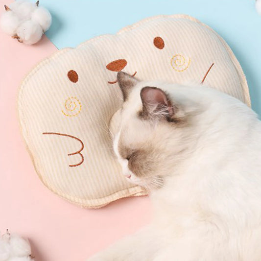 Cat Pillow Small Dog Bed Pillow Pet Sleeping Pillow Soft Comfortable Breathable Cute Pattern Pet Bed Pillow for Small Dogs Cats