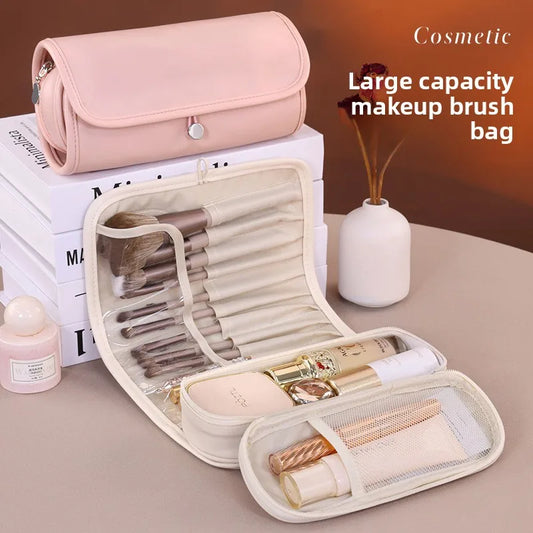 New Arrival: Multifunctional Foldable Portable Professional PU Makeup Brush Organizer Bag with High "Beauty Value"