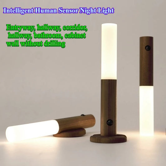 Led Light Motion Sensor Lighting Lamps Room Decor For Home Rechargeable Lamp Bedroom Decoration Decorative Lights Bedside Mood
