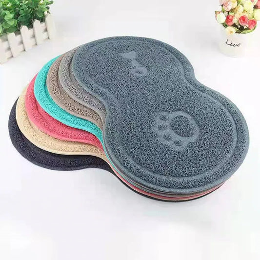 Pet Feeding Mat Dog Cat Eating Drinking Bowl Pad Waterproof Pet Litter Mat Puppy Water Food Dish Tray PVC Feed Placemat for Pet