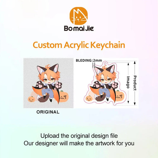 Custom Acrylic Photo Keychain — Personalized Anime, Art & Pet Charms