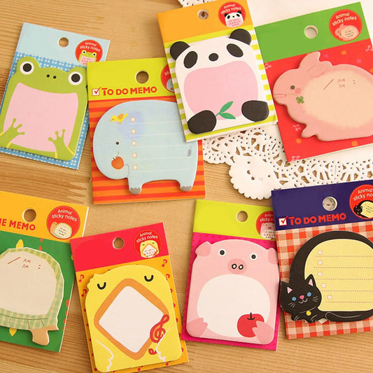 Creative Stationery Forest Animal Series Cute Paper Memo Pad Sticker Post Sticky Notes Notepad School Office Supplies