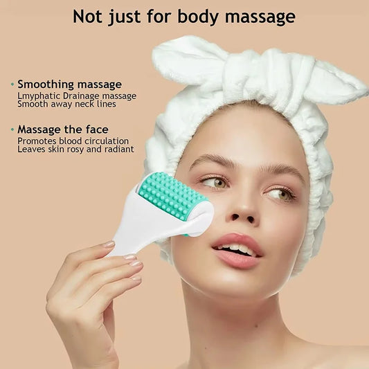 Big Silicone Head Massage Roller for Face Body Relieve Puffiness Skin Neck Body Muscle Massager Skin Beauty Tools Size 19CM