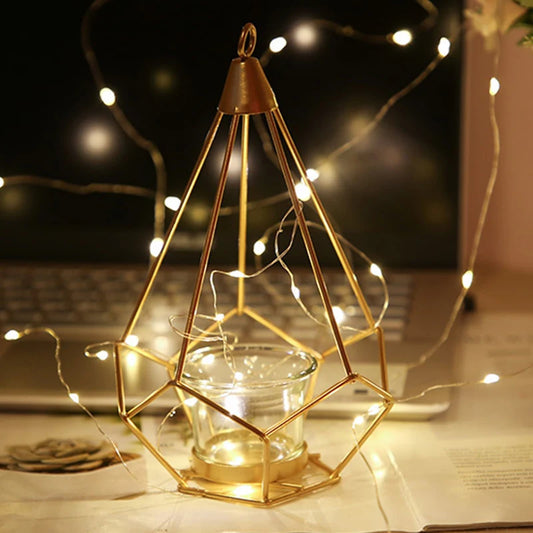 Fairy Lights Copper Wire LED String Lights Christmas Garland Indoor Bedroom Home Wedding New Year Decoration USB Battery Powered